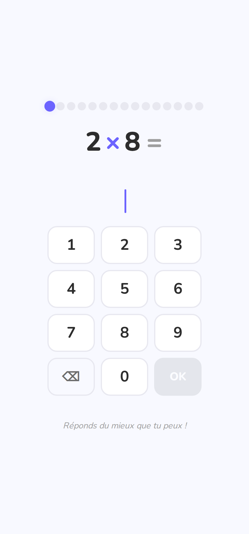 Test de positionnement (15 questions).