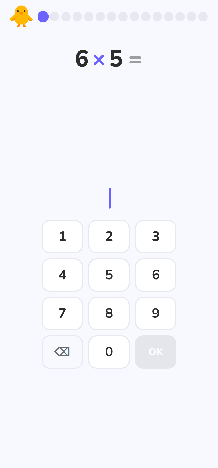 Question standard et pavé numérique.