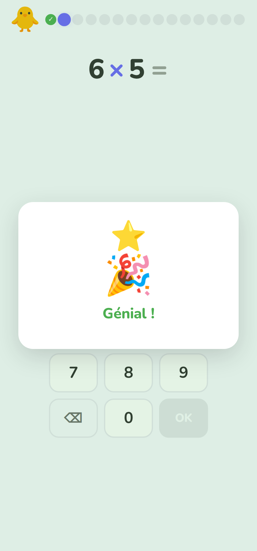 Bonne réponse rapide — étoile dorée.